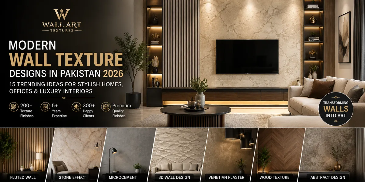 Modern Wall Texture Designs in Pakistan 2026: 15 Trending Ideas for Stylish Homes, Offices & Luxury Interiors