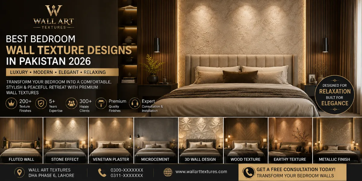 Best Bedroom Wall Texture Designs in Pakistan 2026 – Luxury, Modern & Relaxing Feature Wall Ideas for Stylish Homes